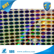 Vivid color UV impressão uso presente anti-falso oem holograma adesivo